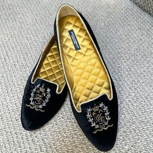 Dolce & Gabbana embroidered velvet shoes
